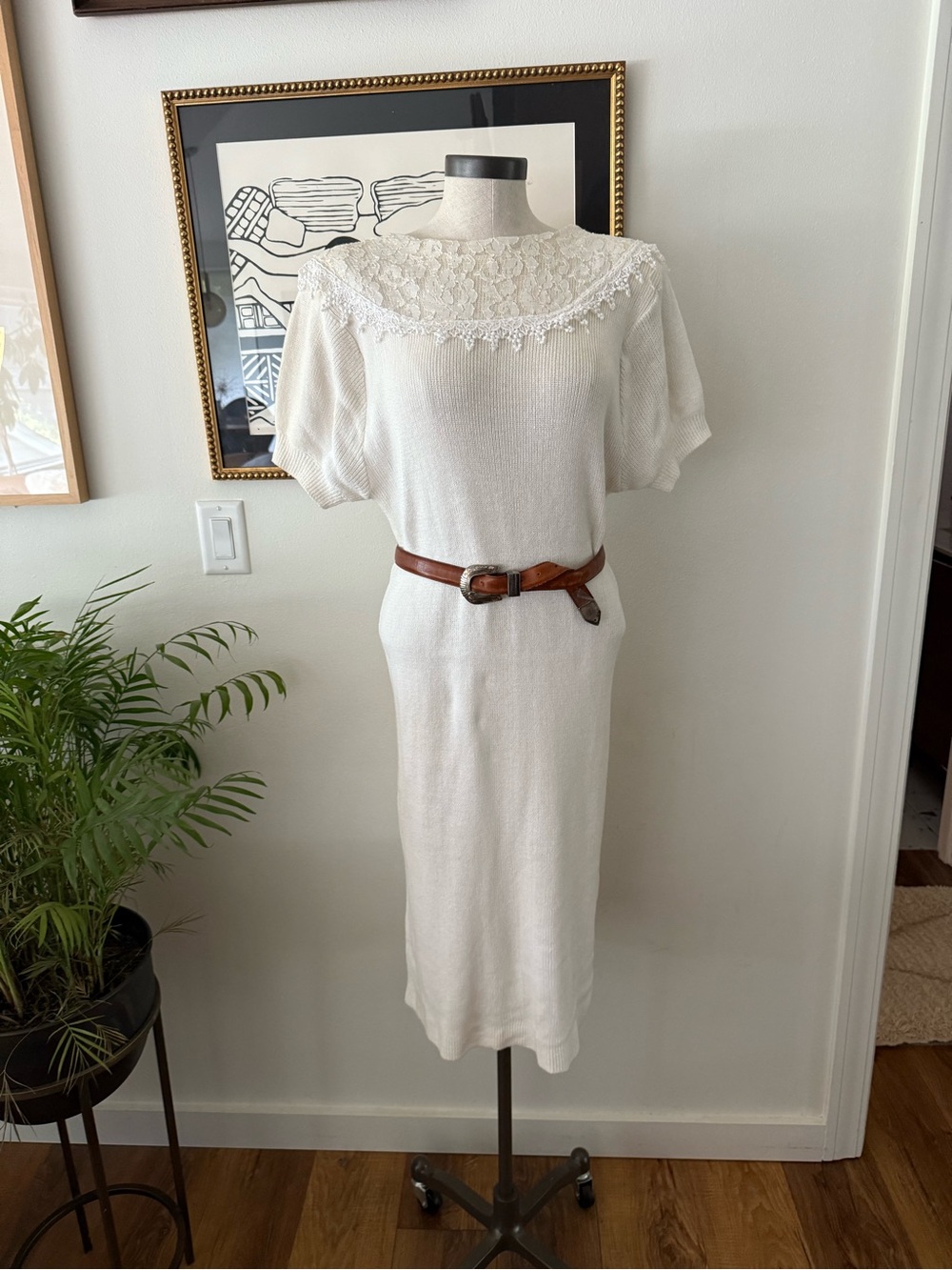 Vintage Handloomed Gunne Sax Jessica Mc Clintock size large 100% cotton dress